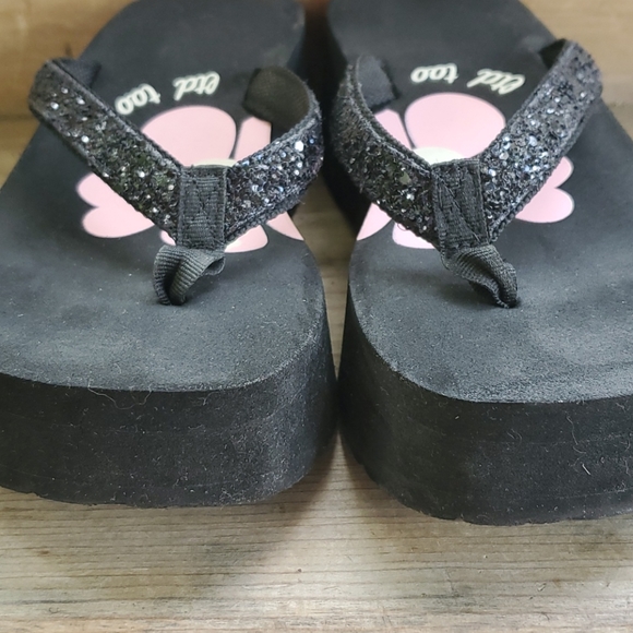 Black Sparkle Platform Sandals - Picture 5 of 5